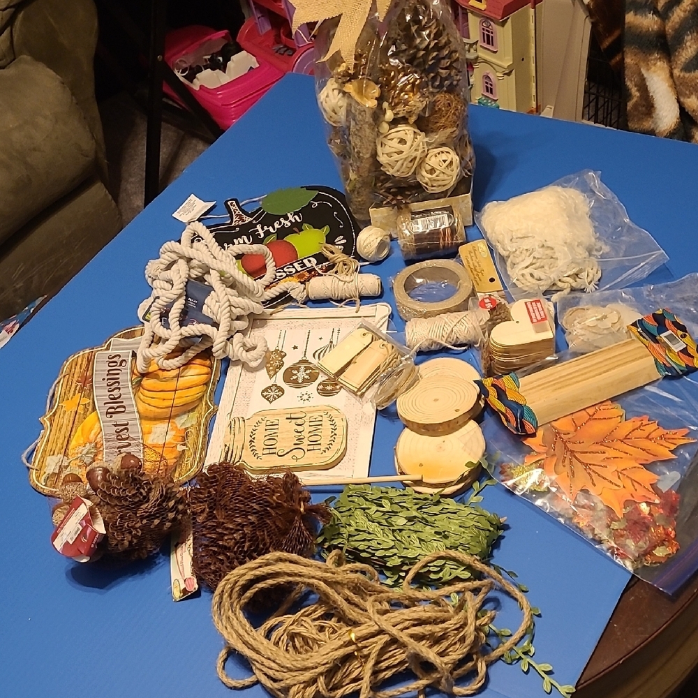 Assorted Rustic Decor Craft Supplies Bundle